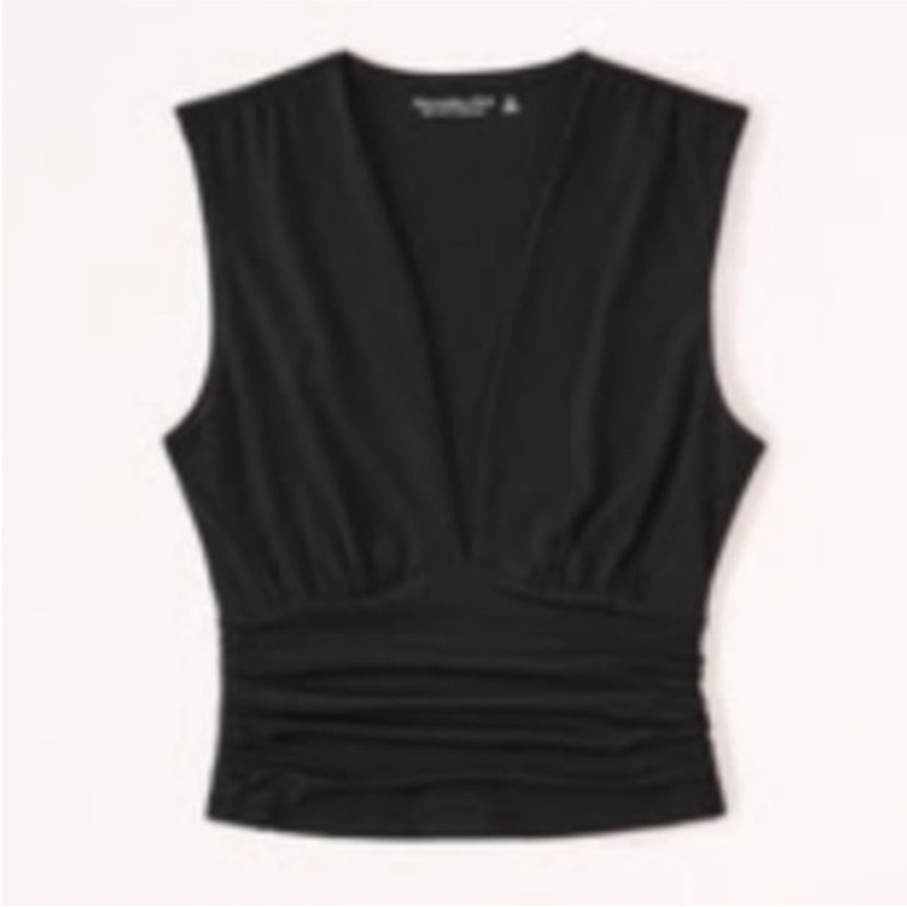 Abercrombie & Fitch Black V-Neck Blouse